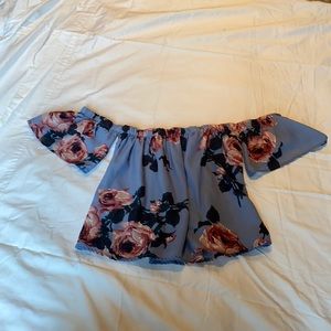 Floral off the shoulder blouse